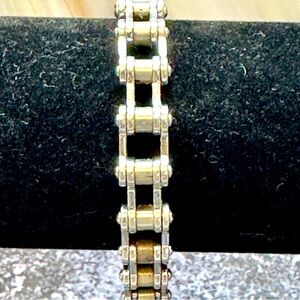 Stainless Steel Silver Tone Link Bracelet